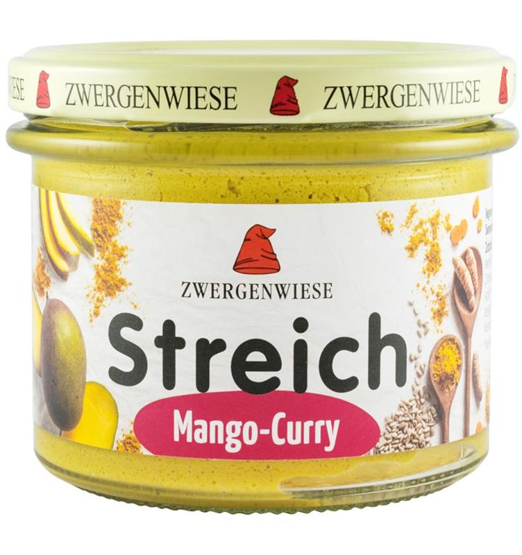 Crema Tartinabila Vegetala cu Mango si Curry Bio 180 grame Zwergenwiese