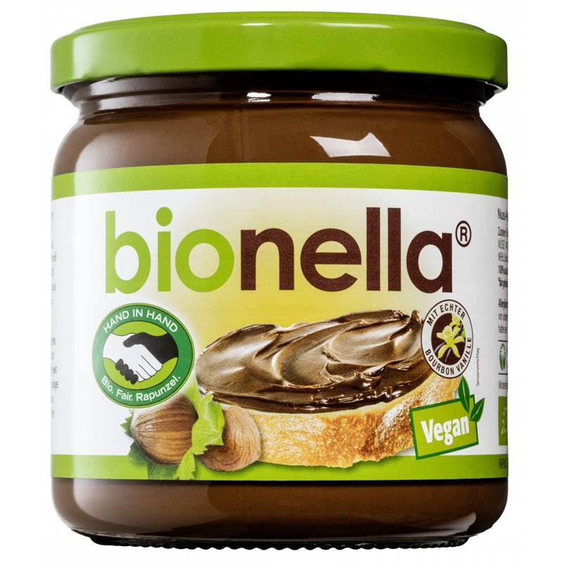 Crema Vegana de Alune cu Ciocolata Bionella Bio 400 grame Bionella