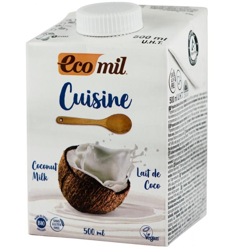 Crema Vegetala pentru Gatit Bio pe Baza de Cocos 500ml Ecomil