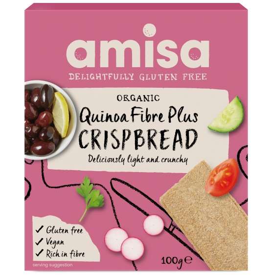 Crispbread (Painici) cu Quinoa Fibre Plus Fara Gluten Bio Amisa 100gr 