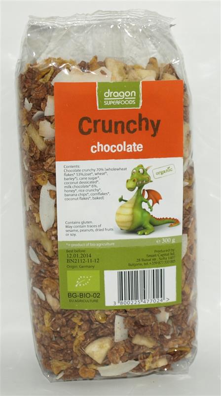 Crunchy cu Ciocolata Bio Dragon Superfoods 300gr