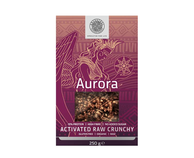 Crunchy cu Seminte Activate Raw Bio Aurora 250 grame Ancestral