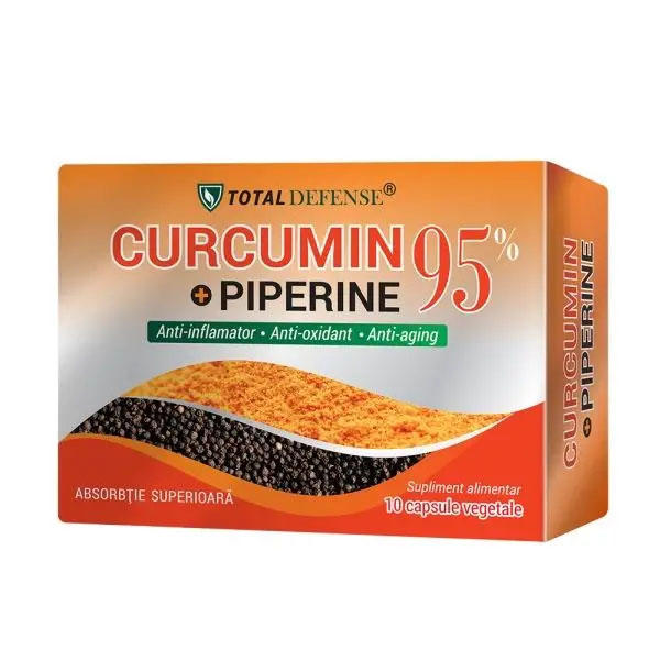 CURCUMIN 95 PIPERINE – Antioxidant Antiaging Antitumoral 10 capsule Cosmo Pharm