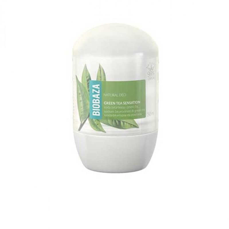 Deodorant Natural pe Baza de Piatra de Alaun pentru Femei Green Tea Sensation (Ceai Verde si Bicarbonat) 50 mililitri Biobaza