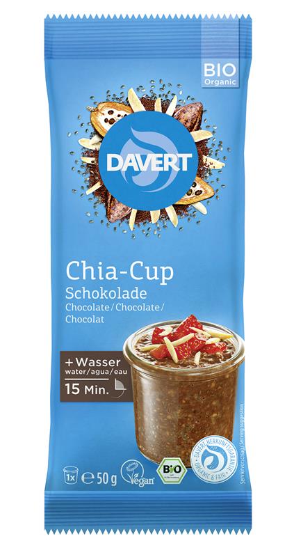 Desert de Ciocolata cu Chia Cup Bio 50gr Davert