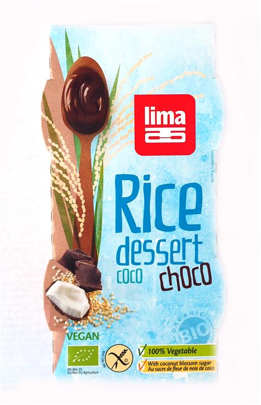 Desert din Orez cu Cocos si Ciocolata Bio  Lima 2x100ml