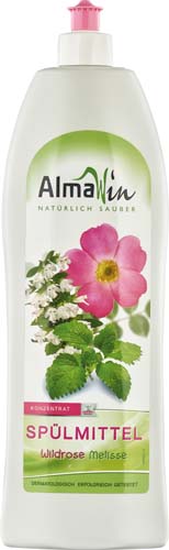 Detergent de Vase cu Trandafir Salbatic si Melisa Bio 1L AlmaWin