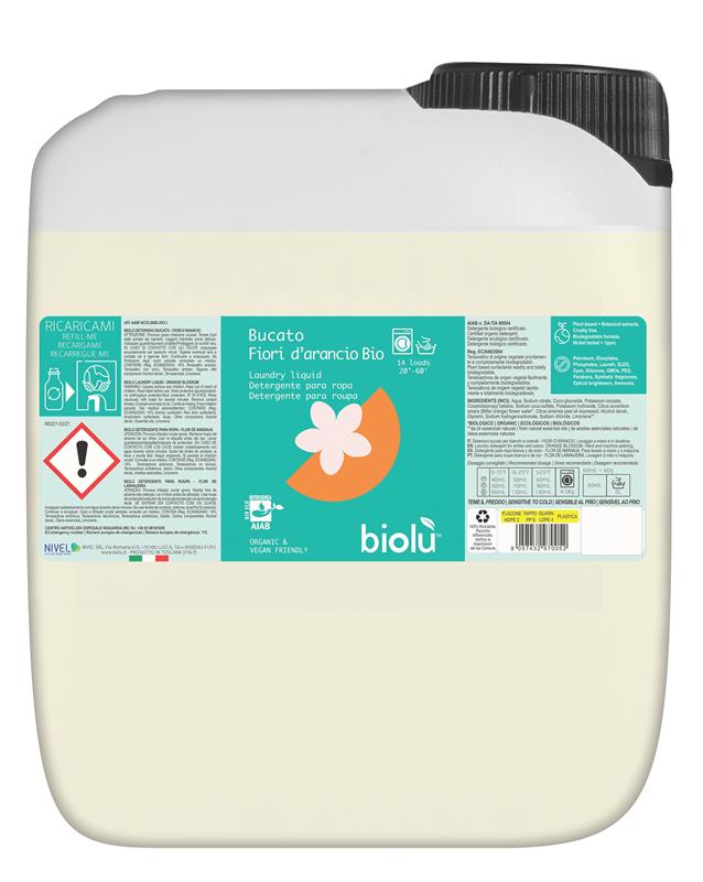 Detergent Ecologic Lichid pentru Rufe Albe si Colorate Portocale Biolu 5L