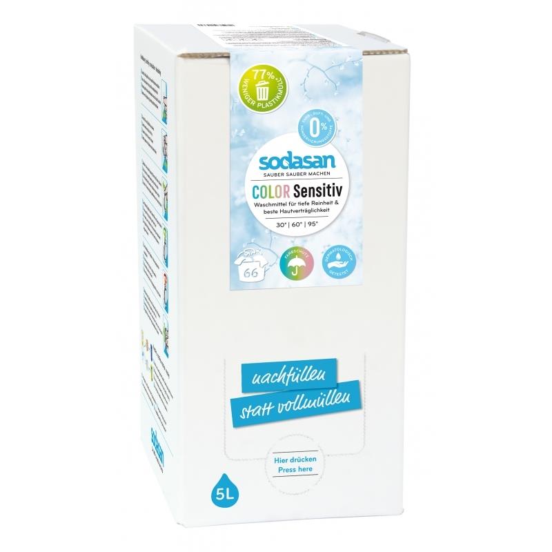 Detergent Ecologic Lichid pentru Rufe Albe si Colorate Sensitiv Sodasan 5L