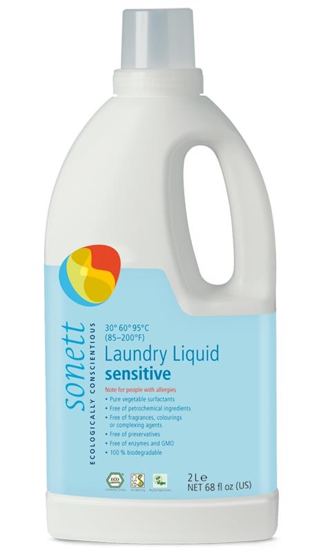 Detergent Ecologic Lichid pentru Rufe Albe si Colorate Sensitive Sonett 2L