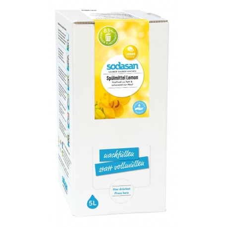 Detergent Ecologic Lichid pentru Vase cu Lamaie Sodasan 5L