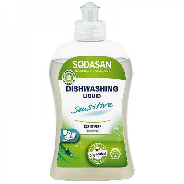 Detergent Ecologic Lichid pentru Vase Sensitiv Sodasan 500ml