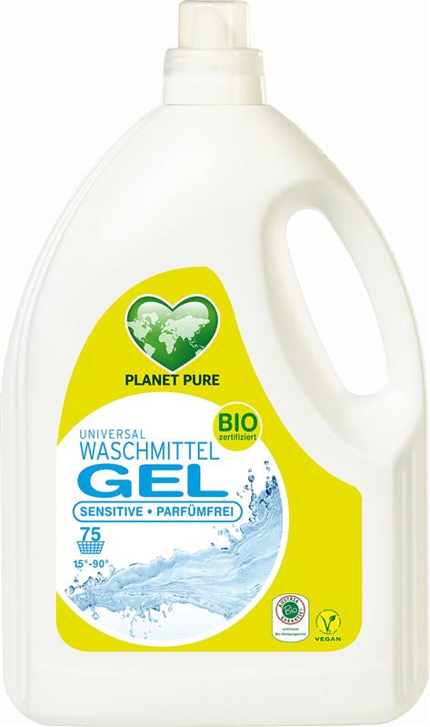 Detergent Gel de Rufe Hipoalergenic Fara Parfum Bio 3 litri Planet Pure