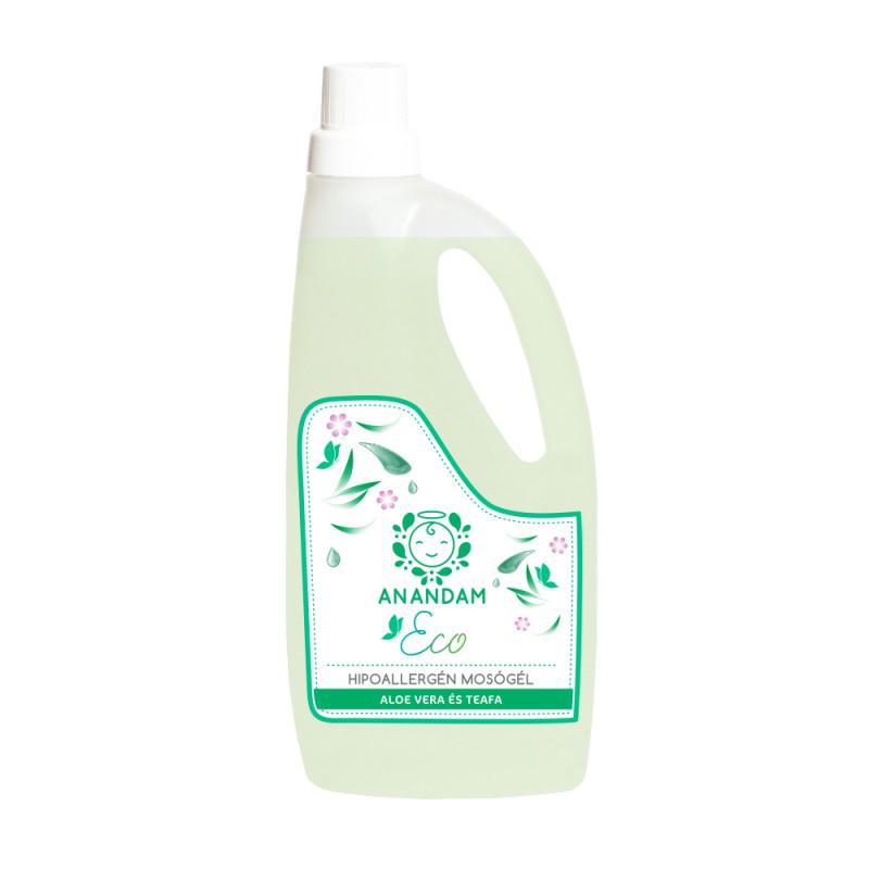 Detergent Lichid de Rufe Hipoalergenic Aloe Vera si Tea Tree 1 litru Anandam