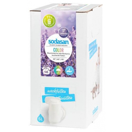 Detergent Lichid pentru Rufe Albe si Color cu Lavanda Bio 5L Sodasan