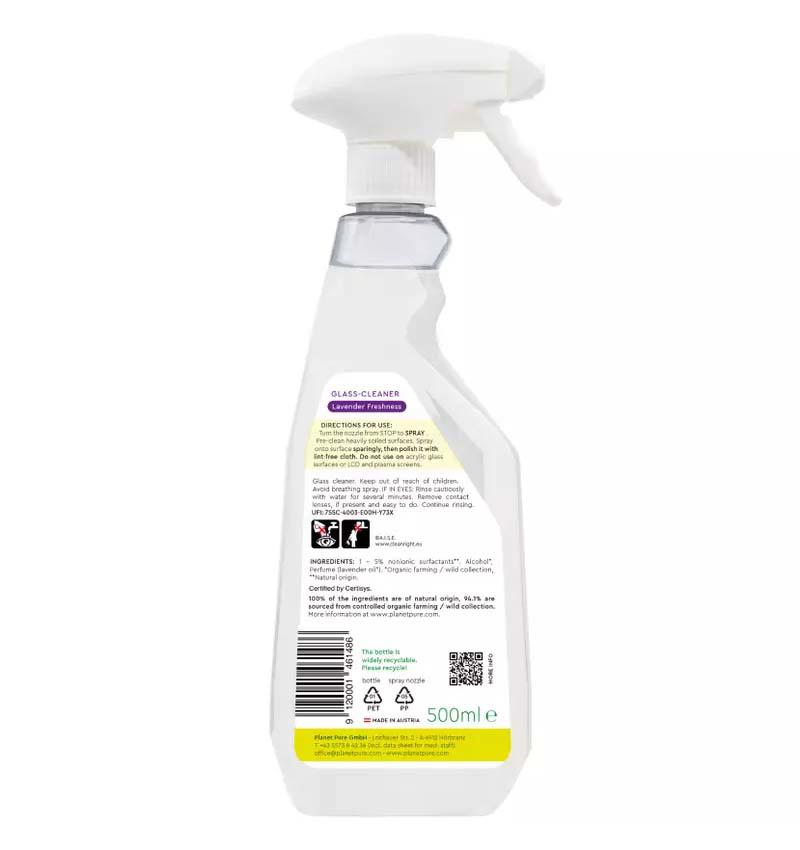 Detergent pentru Sticla Lavanda Eco 500 mililitri Planet Pure