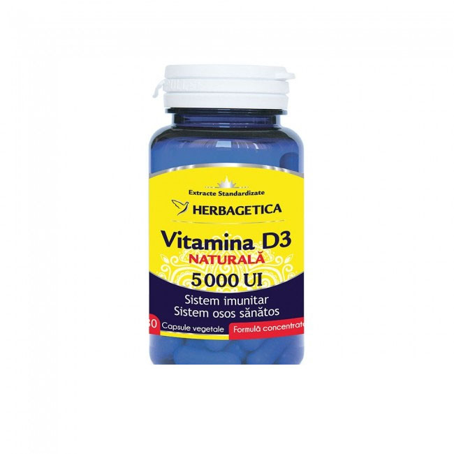 Vitamina D3 5000UI 30 capsule Herbagetica