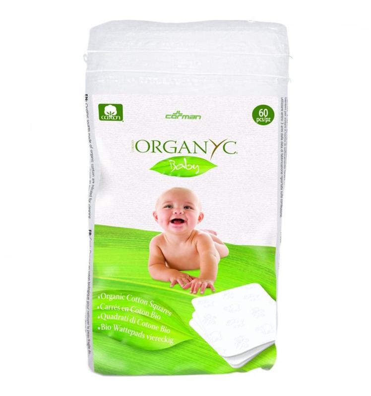 Dischete Patrate Organyc Baby din Bumbac Organic Pronat 60buc