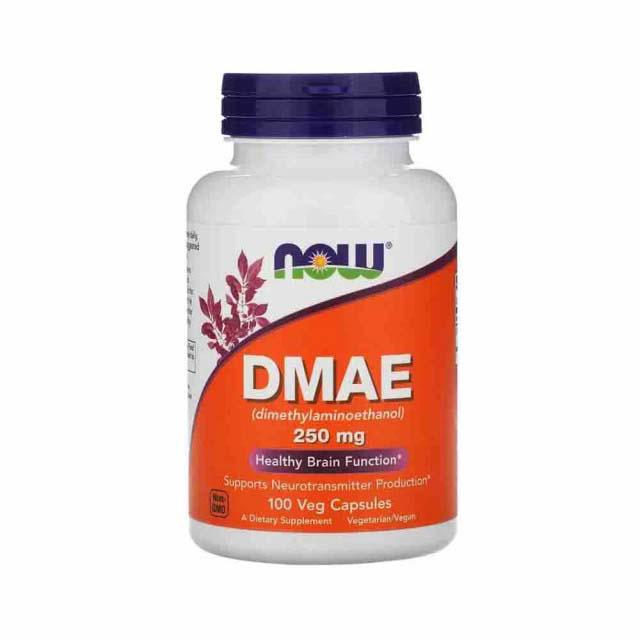 DMAE (Dimetiletanolamină) 250 miligrame 100 capsule Now Foods