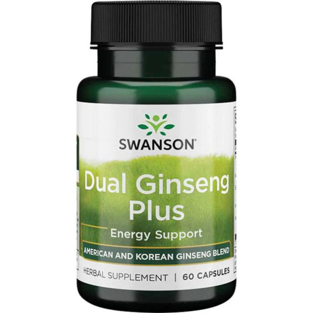 Dual Ginseng Plus Complex American Extract Standardizat 5% 60 capsule Swanson