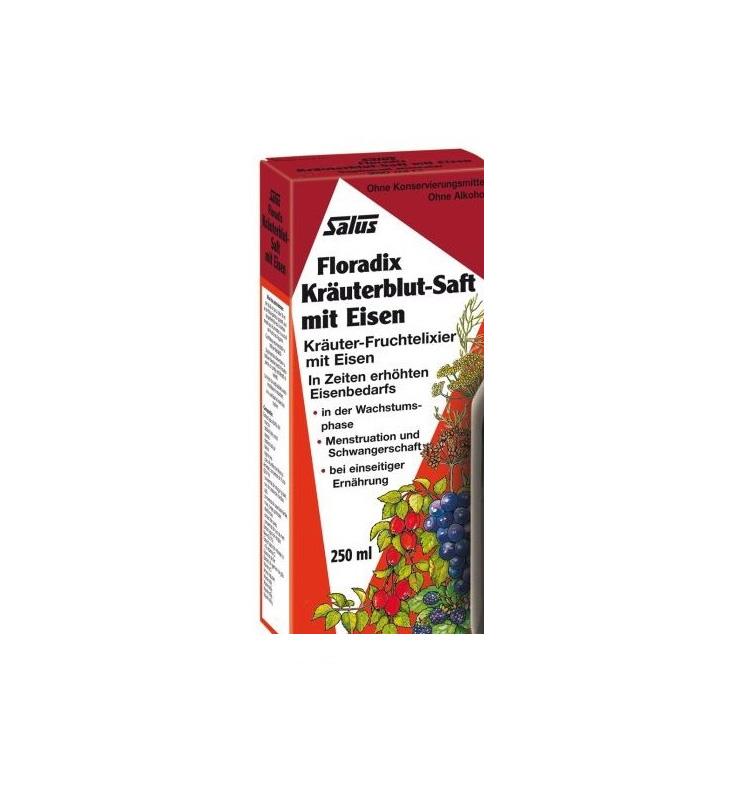 Elixir cu Fier din Plate Medicinale si Fructe Floradix Krauterblut Saft Mit Eisen 250ml