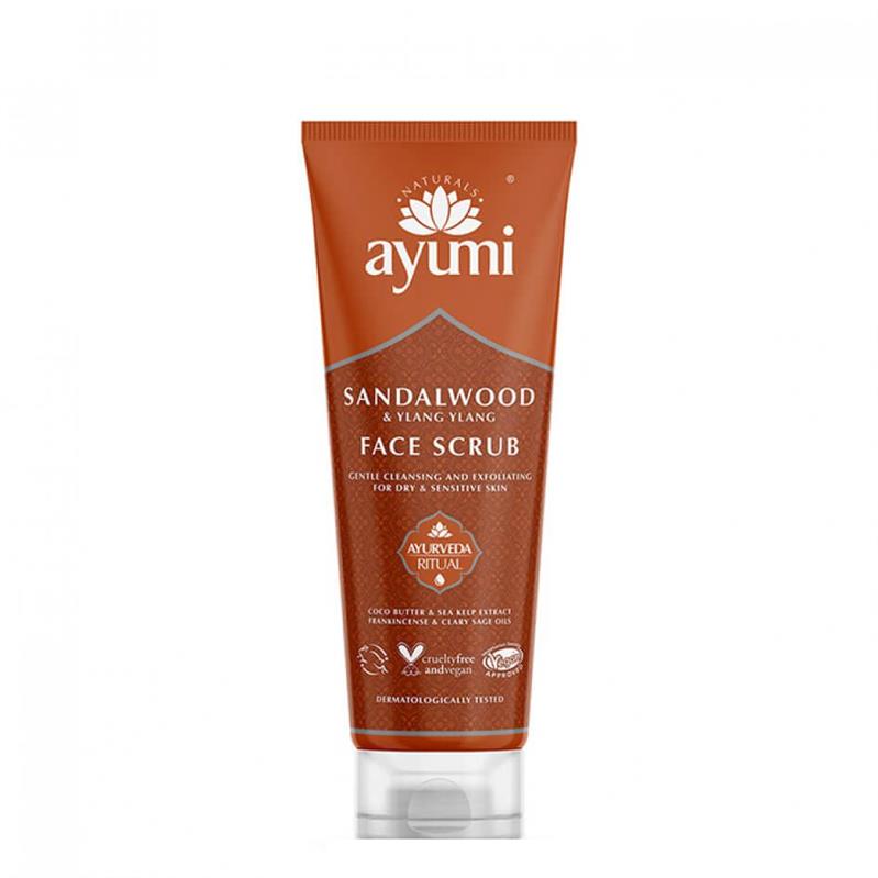 Exfoliant Facial cu Lemn de Santal si Ylang Ylang 125 mililitri Ayumi