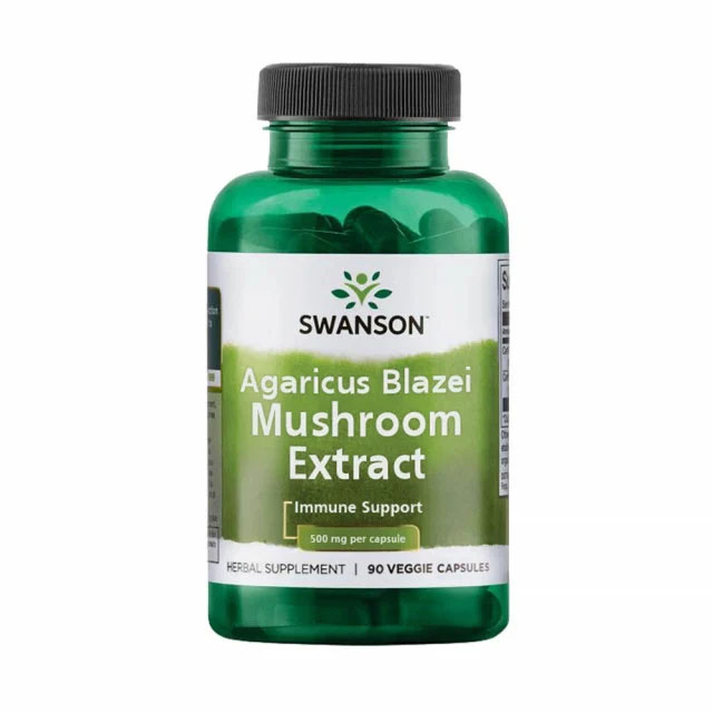Extract Agaricus Blazei Mushroom 500 miligrame 90 capsule Swanson