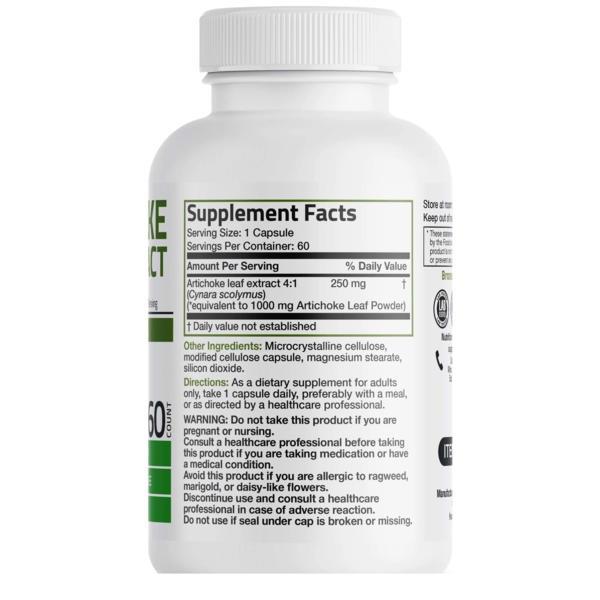 Extract de Anghinare Artichoke 60 capsule Bronson Laboratories