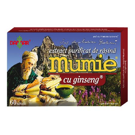 Extract Purificat de Rasina Mumie cu Ginseng Damar 60cps