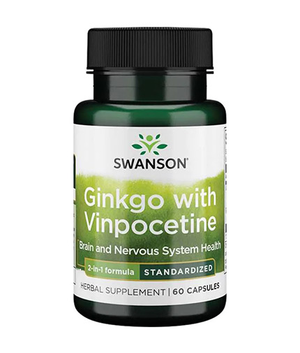 Extract Standardizat de Ginkgo cu Vinpocentina 60cps Swanson