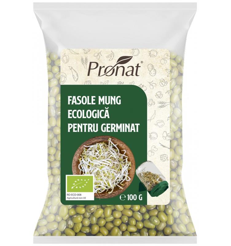 Fasole Mung Bio pentru Germinare 100 grame Pronat