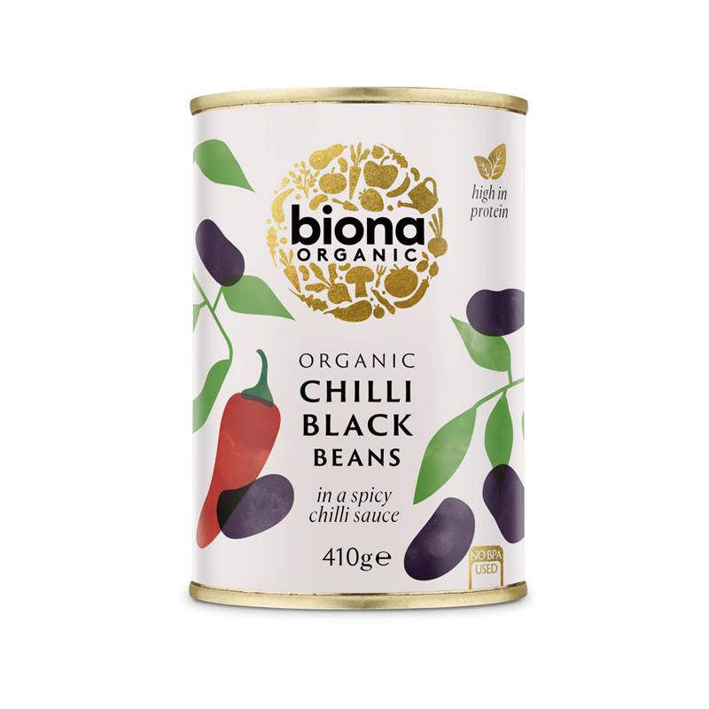 Fasole Neagra in Sos de Chilli Bio 410 grame Biona