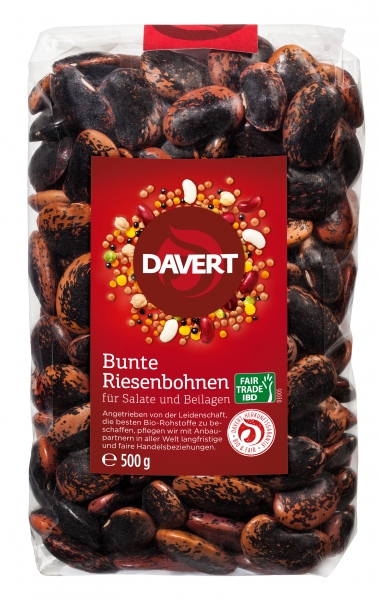 Fasole Uriasa Colorata Bio Fairtrade 500gr Davert