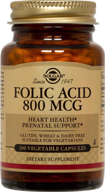 Folacin (Acid Folic) 800µg Solgar 100tbl