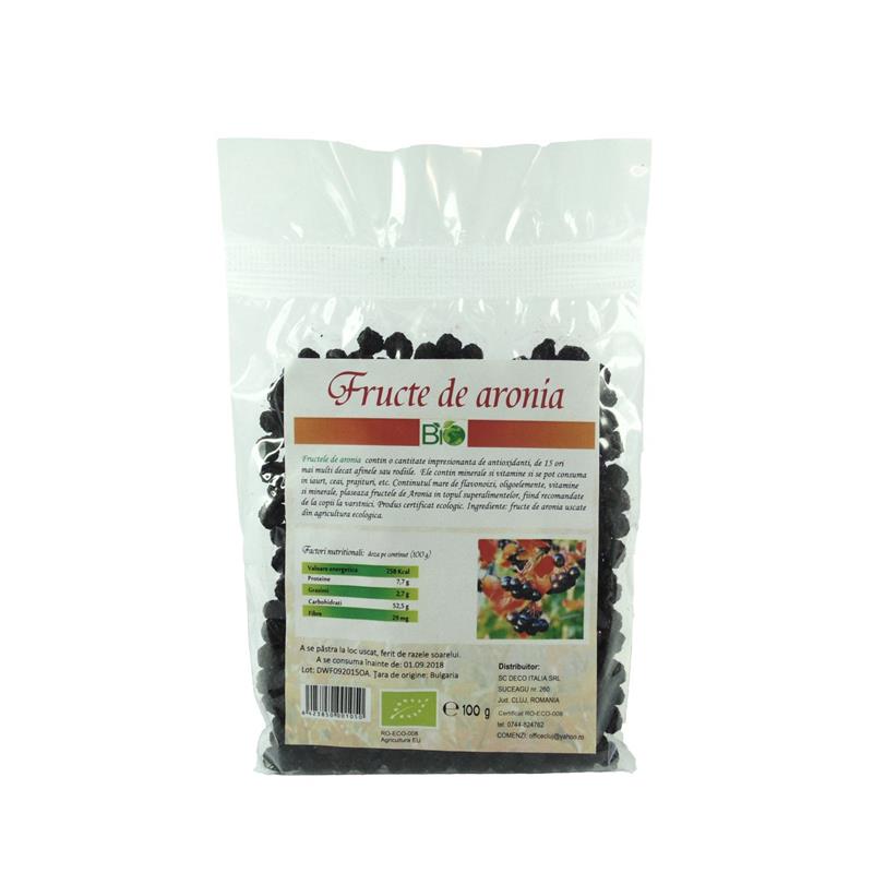 Fructe Aronia Uscate Bio 100 grame Deco Italia