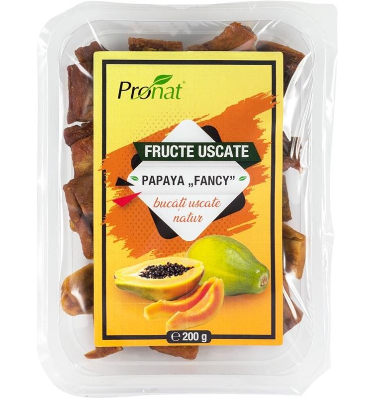 Fructe Uscate Natur Papaya 200 grame Pronat