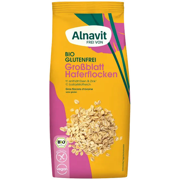 Fulgi de Ovaz Mari Fara Gluten Bio 450 grame Alnavit