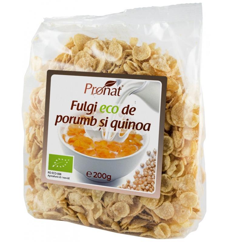 Fulgi de Porumb si Quinoa Bio 200gr Pronat