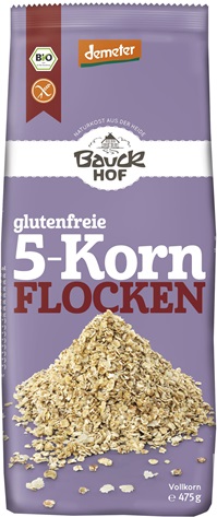 Fulgi din 5 Cereale Fara Gluten Bio 475gr Bauck Hof