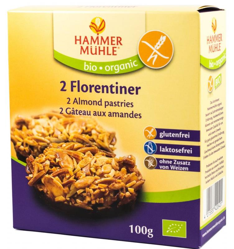 Fursecuri cu Migdale Bio Florentiner 100gr Hammer Muhle