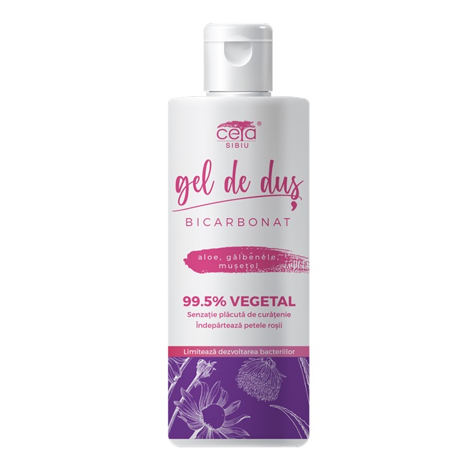 Gel de Dus 99.5% Vegetal cu Bicarbonat 200 mililitri Ceta