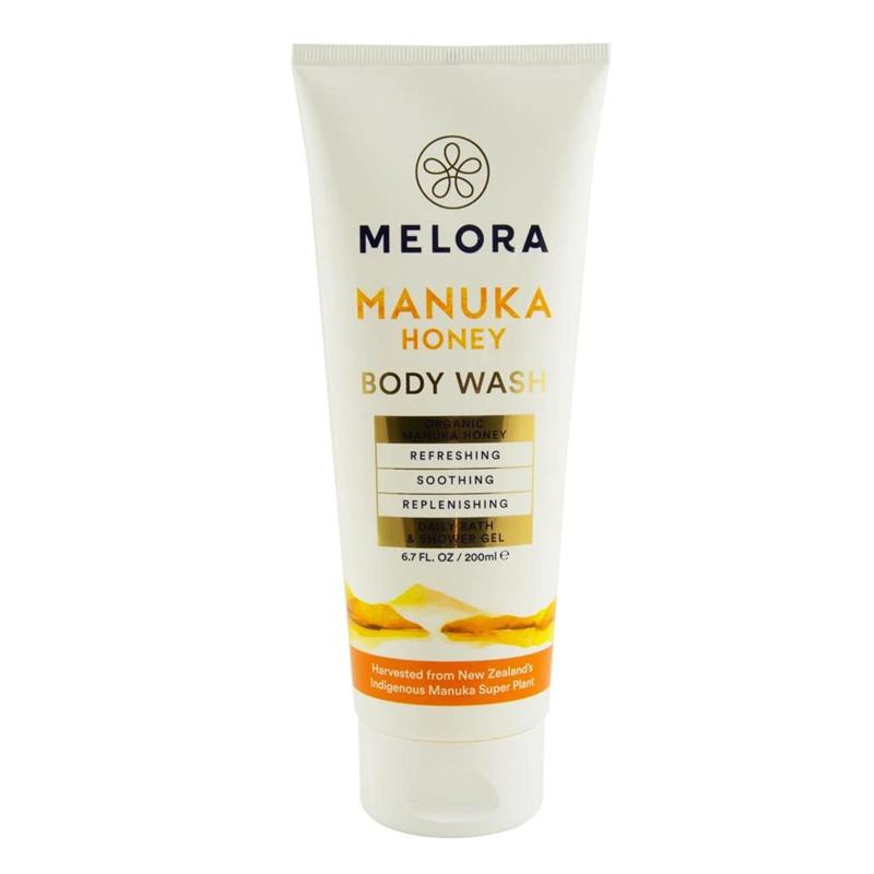 Gel de Dus cu Miere de Manuka Bio si Suc de Aloe Vera Bio Melora 200ml New Zealand