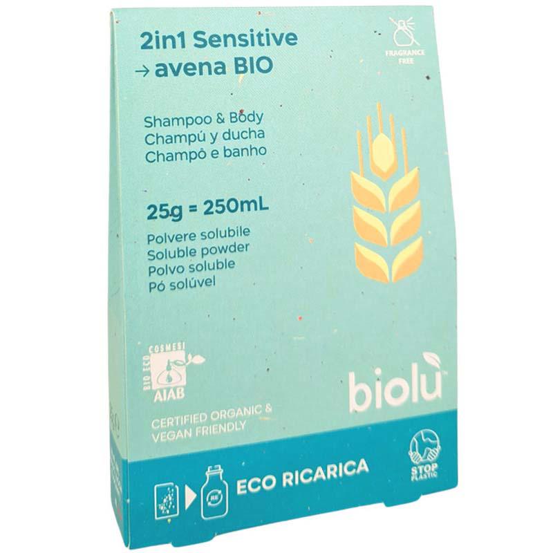 Gel de Dus - Sampon Sensitive Eco Pudra 25 grame Eco-Refill Biolu