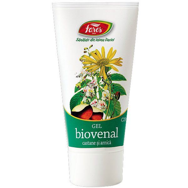 Gel Varice Biovenal cu Castane, Arnica si Coada Soricelului 50ml Fares