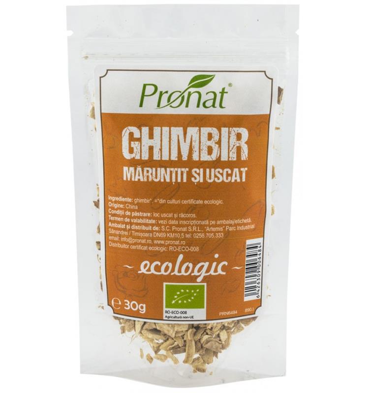 Ghimbir Maruntit si Uscat Bio 30gr Pronat