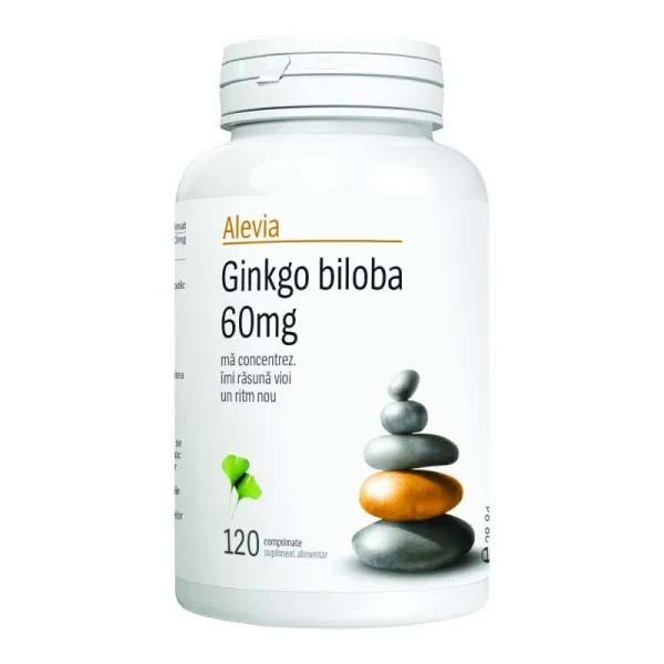Ginkgo Biloba 60 miligrame 120 comprimate Alevia