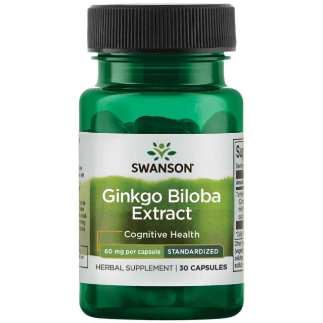 Ginkgo Biloba Extract Standardizat 60 miligrame 30 capsule Swanson