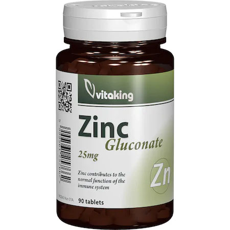 Gluconat de Zinc 25mg 90 capsule Vitaking