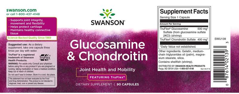 Glucosamine & Chondroitin 90 capsule Swanson