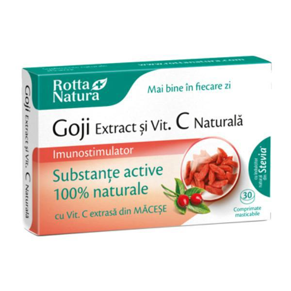 Goji Extract cu Vitamina C Naturala Rotta Natura 30cpr